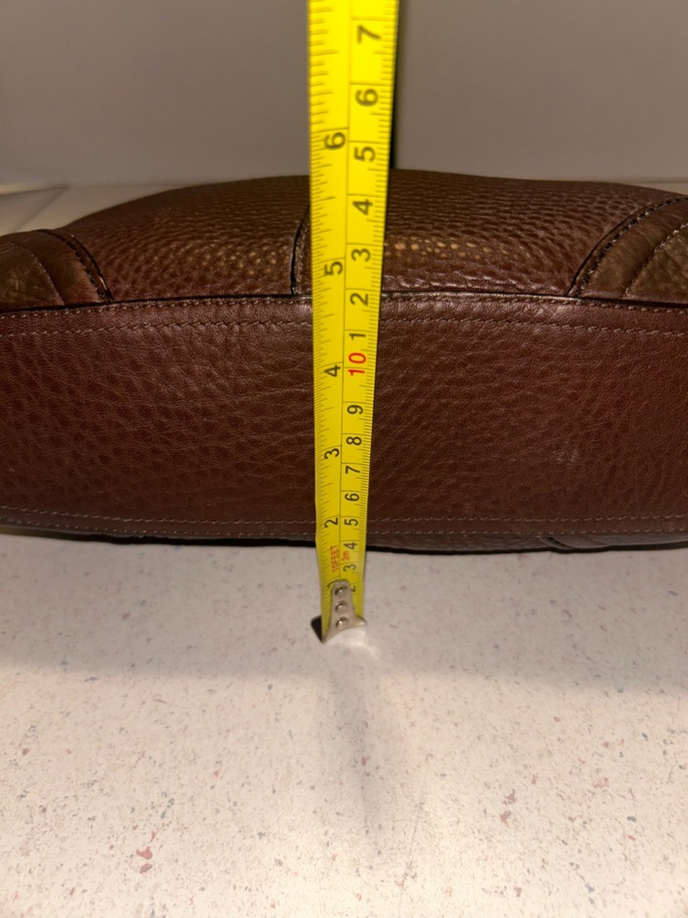 Classic Coach Brown SoHo Pebbled Leather Shoulder Bag - Picture 8 of 14